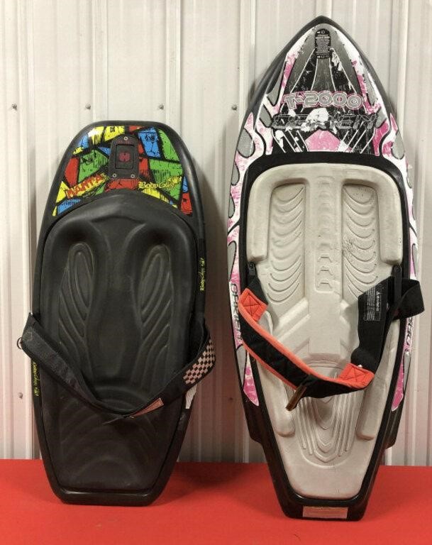 2- Boogie Knee Boards and 2 - Life Jackets