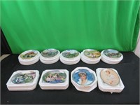 5 Decorative farm scene plates