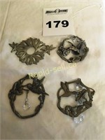 Solid Pewter Window Ornaments