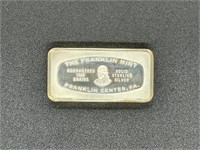 1000 grains silver bar - Franklin Mint