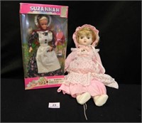 Porcelain Doll w/Bonnet; Suzannah Doll in Box;