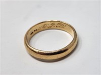 18kt Gold Mens Wedding Band Ring 6.9g