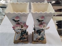 Two Floral Style Vases