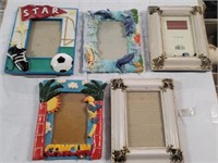 Five Assorted Picture Frames