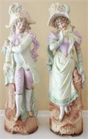 Pair Man and Woman Porcelain Figures