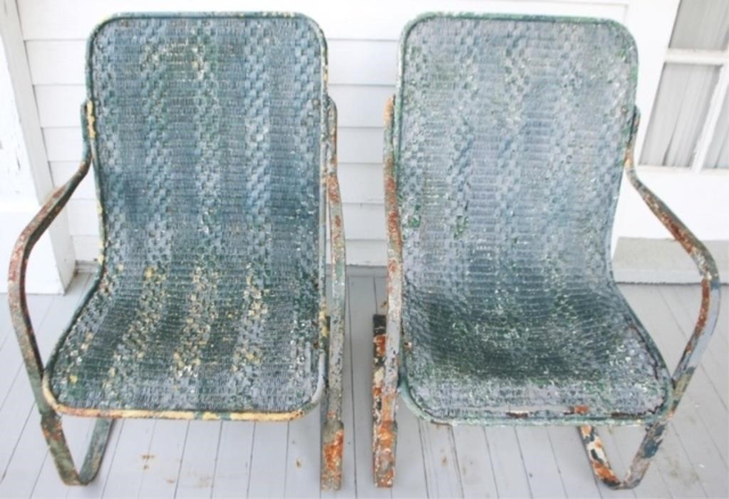 Vintage Pair Outdoor Chairs