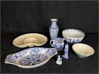 Chinoiserie Blue Ceramic Serving Ware and More