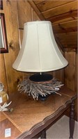 Wood Lamp and Wood Candle holder