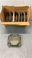 Lot of 8 Glass Ash Trays
