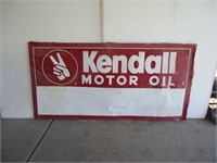 Vintage Kendoll oil tin sign 35"x70"