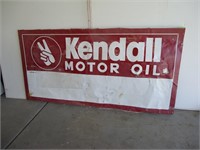 Vintage Kendoll oil tin sign 35"x70"