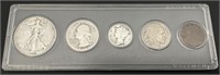 5pc 1936 Silver Year Set