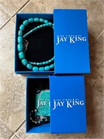 Jay King Turquoise Necklace & Hoop Earrings J