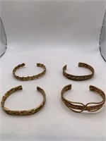 MIXED METAL CUFF BRACELET LOT