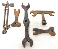 lot of 5 primitive wrenches