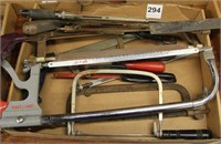 Flat lot: 4 hack saws, coping saw, and more