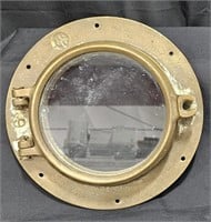 Vintage 9 1/2" Brass Ship Porthole 6" Glass