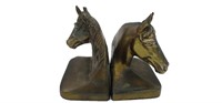 Pair of Brass Horsehead Bookends