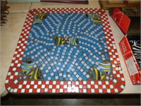 NEAT TILE & LEAD GLASS TABLE TOP ART