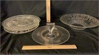 Glass Serving Plates, Bowl