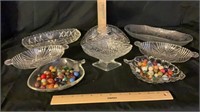 Marbles, Glass Dishes