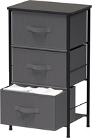 WF5005   Nightstands Dresser 3-Tier Storage Dark