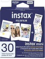 FUJIFILM INSTAX MINI FILM W/ STICKERS 3 PACK