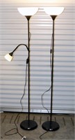Pair of 6' Tall Floor Lamps 1 with Reading Light
