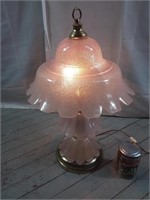 Lampe en verre de couleur (fonctionnelle)