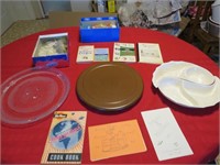 Lazy Susan Recipes, Buttons & Glass Microwave Tray