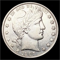 1907-D Barber Half Dollar CLOSELY UNCIRCULATED