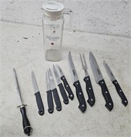 Kitchen knives, bottle