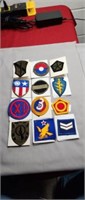 12 Military patches