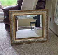 VINTAGE ORNATE FRAMED WALL MIRROR - NO SHIPPING