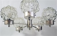 MCM GLASS BUBBLE SHADE CHANDELIER - NO SHIPPING