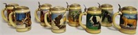 Lot of 8 "Endangered Species" Beer Steins