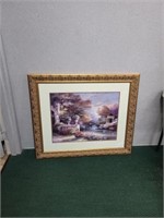 James Lee signed peaceful song ornate framed