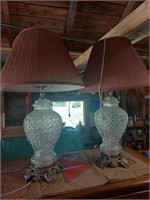 2 Stunning Lamps with shades working - 28in high