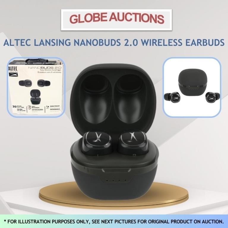 LOOKS NEW ALTEC LANSING NANOBUDS WIRELESS EARBUDS