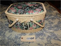 Sewing Basket with Double Handles - Wicker - New