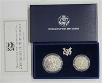 1994 World Cup Silver Dollar and Clad Half