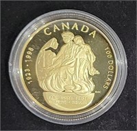 1998 $100.00 Canada Proof Gold Coin 1/4 Troy Oz