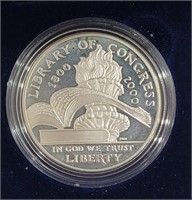 2000 Library Of Congress Proof Silver Dollar