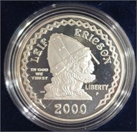 2000 Proof Silver Dollar Lief Ericson In United