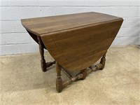 Walnut Drop Leaf Gate Leg Extension Table