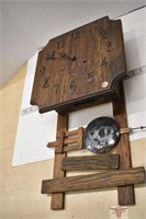 Wooden Wall Clock for Parts