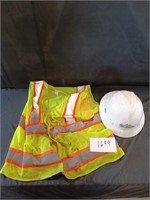 Safety Vest and Hard Hat