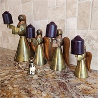 Copper & Brass Angel Candleholders