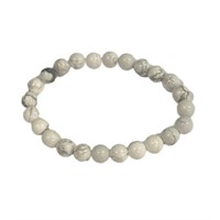 Natural Howlite Beaded Bracelet