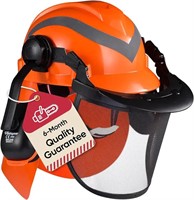USED-SAFEYEAR Forestry Hard Hat, Cap Style Chainsa